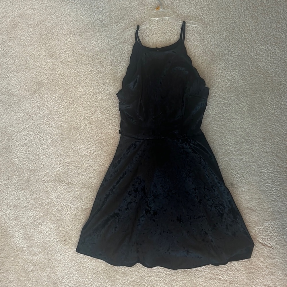 Black Suede Mini Dress